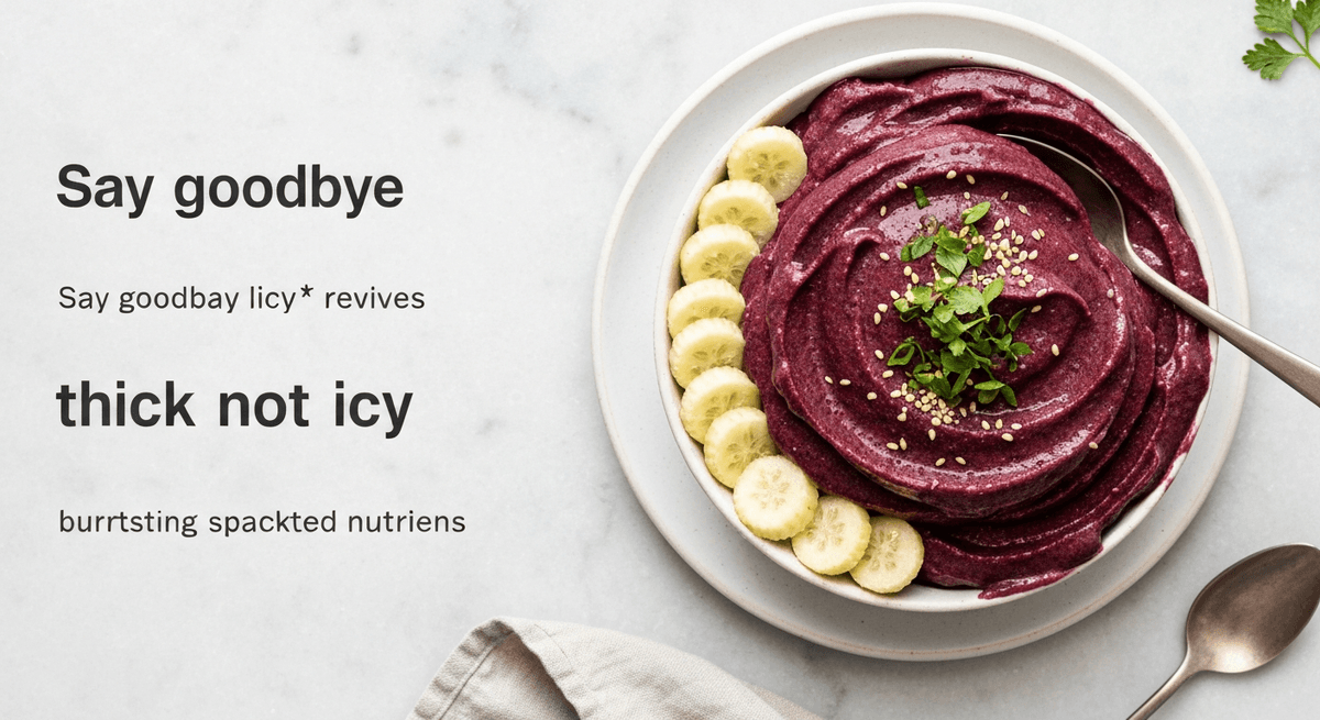 Acai Bowl — Thick Not Icy: Say goodbye to icy, watery acai bowls! This recipe delivers a perfectly thick, spoonable texture that's bursting with flavor and packed with nutrients.