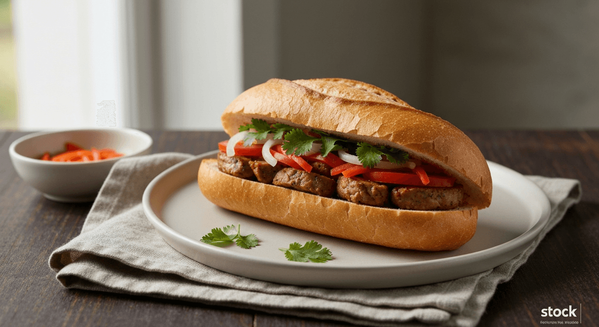 Banh Mi — Vietnamese Sandwich: Experience the vibrant flavors of Vietnam with this easy-to-make Banh Mi sandwich. Crusty bread, savory filling, and bright pickled vegetables create a culinary symph...