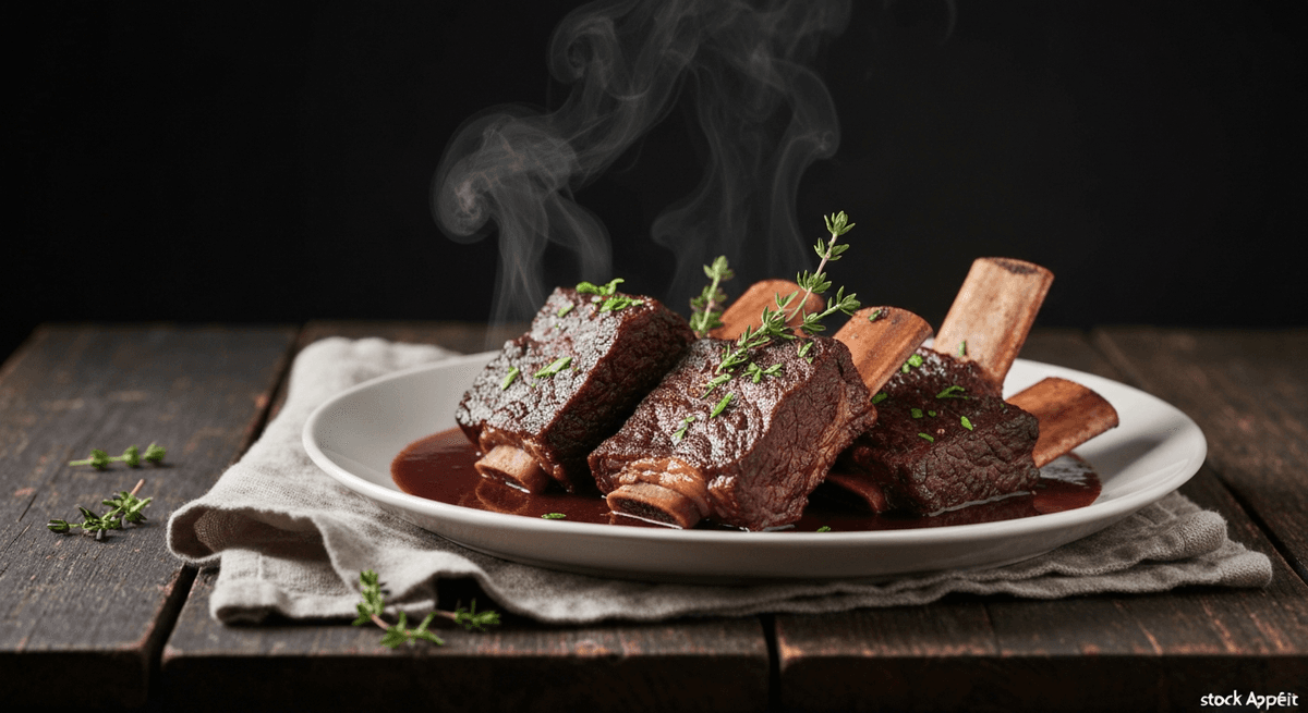 Beef Short Ribs — Red Wine Braise