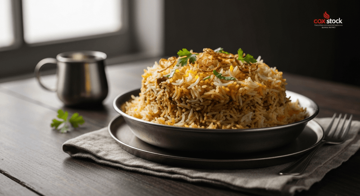 Biryani - Layered Rice: Experience the rich flavors and aromas of Hyderabadi biryani, a layered rice dish slow-cooked to perfection.