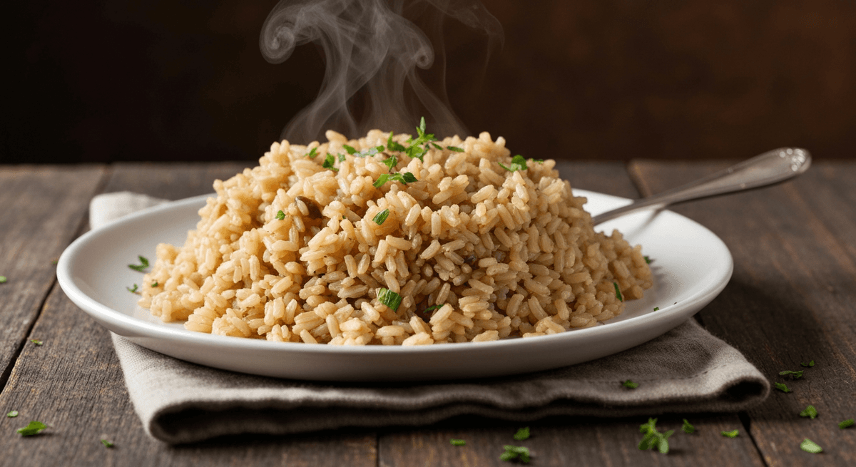 Brown Rice Pilaf (Fluffy, Not Sticky)