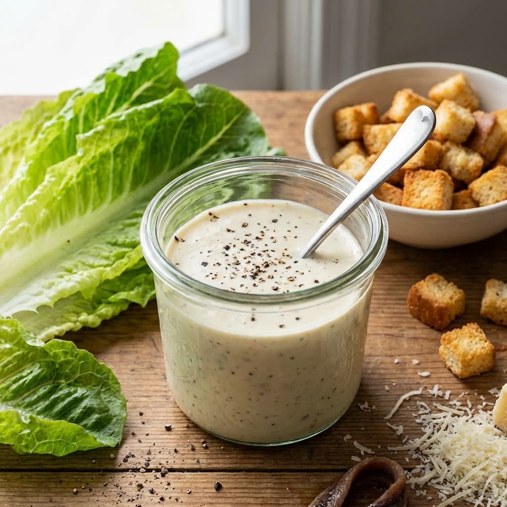 Caesar Dressing (No Raw Egg Version + Raw Egg Option): Garlicky, salty, lemony—like a Roman punch to the mouth.