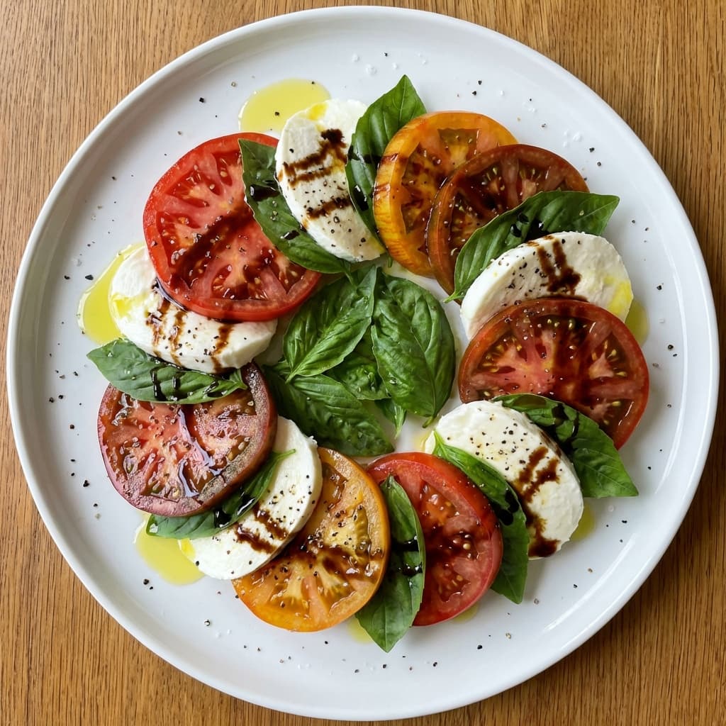 Caprese Salad: The edible Italian flag; no cooking required.