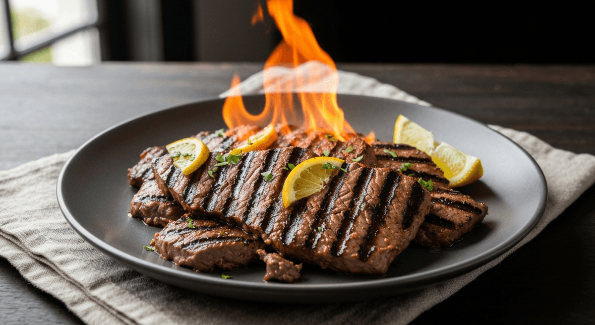 Juicy, citrus-marinated carne asada, kissed by the flames of the grill. The perfect centerpiece for your next taco night!