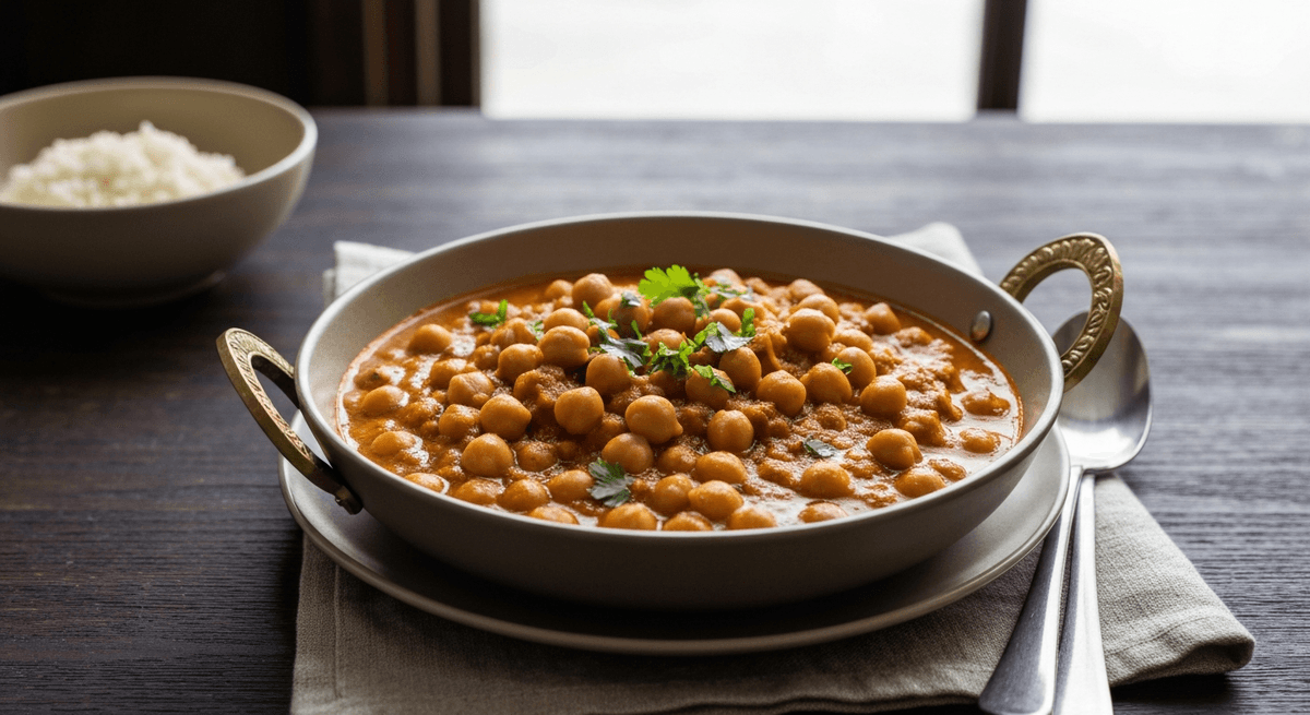 Chana Masala — Chickpea Curry: Experience the vibrant flavors of Punjab with this authentic Chana Masala recipe. A hearty and tangy chickpea curry that will warm your soul.