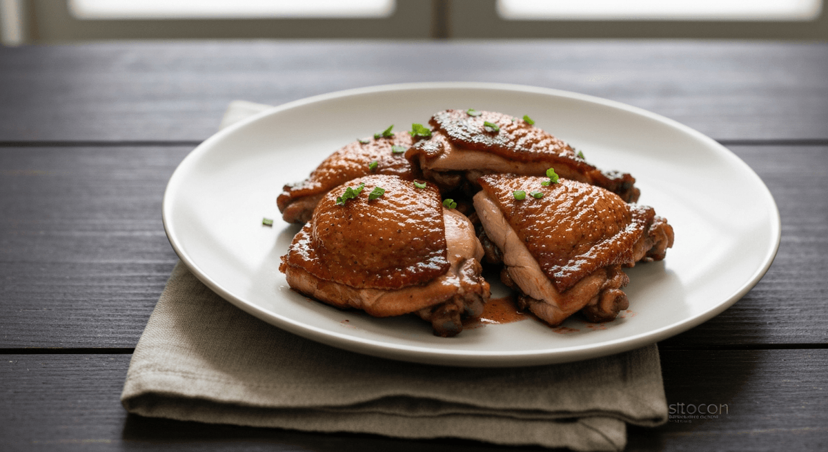 Experience the magic of Cantonese BBQ with this easy Char Siu Chicken recipe. The sticky-sweet glaze and tender chicken thighs will leave you craving more.