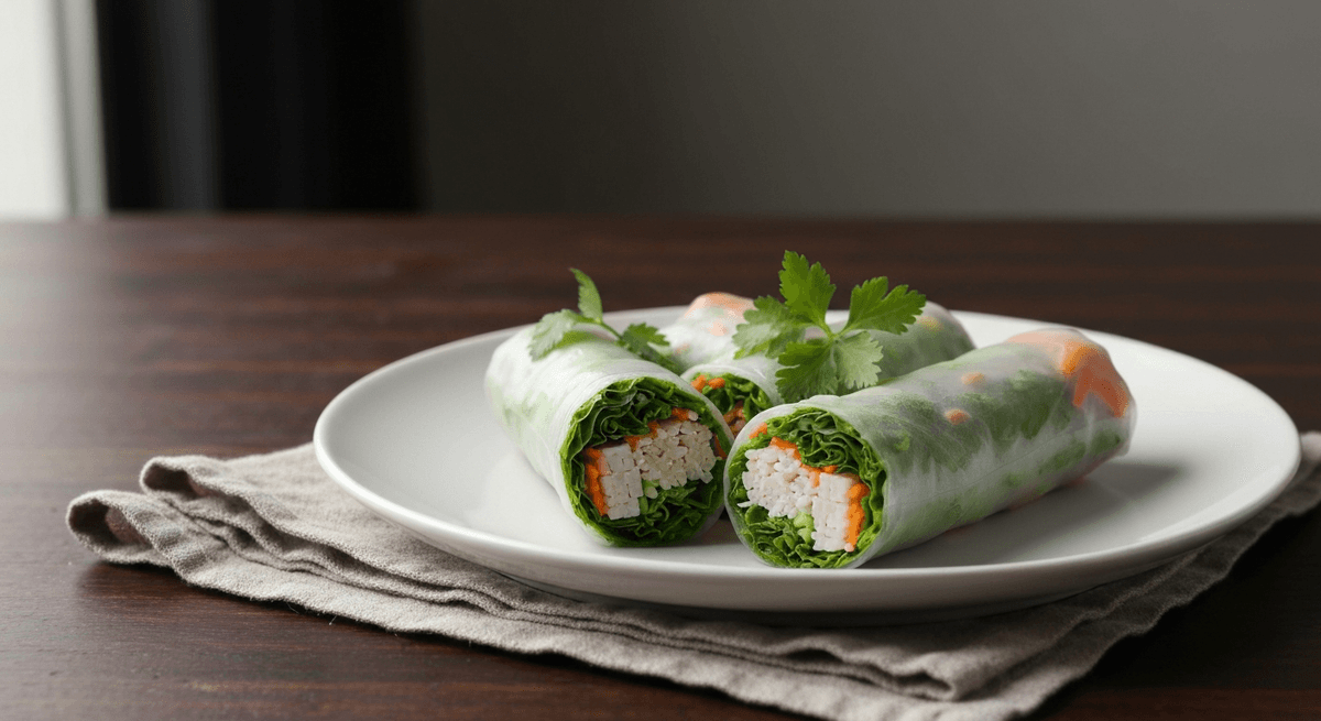 Fresh Spring Rolls (Goi Cuon): Dive into the refreshing world of Vietnamese cuisine with these vibrant spring rolls, a perfect blend of fresh herbs, delicate noodles, and savory fillings.