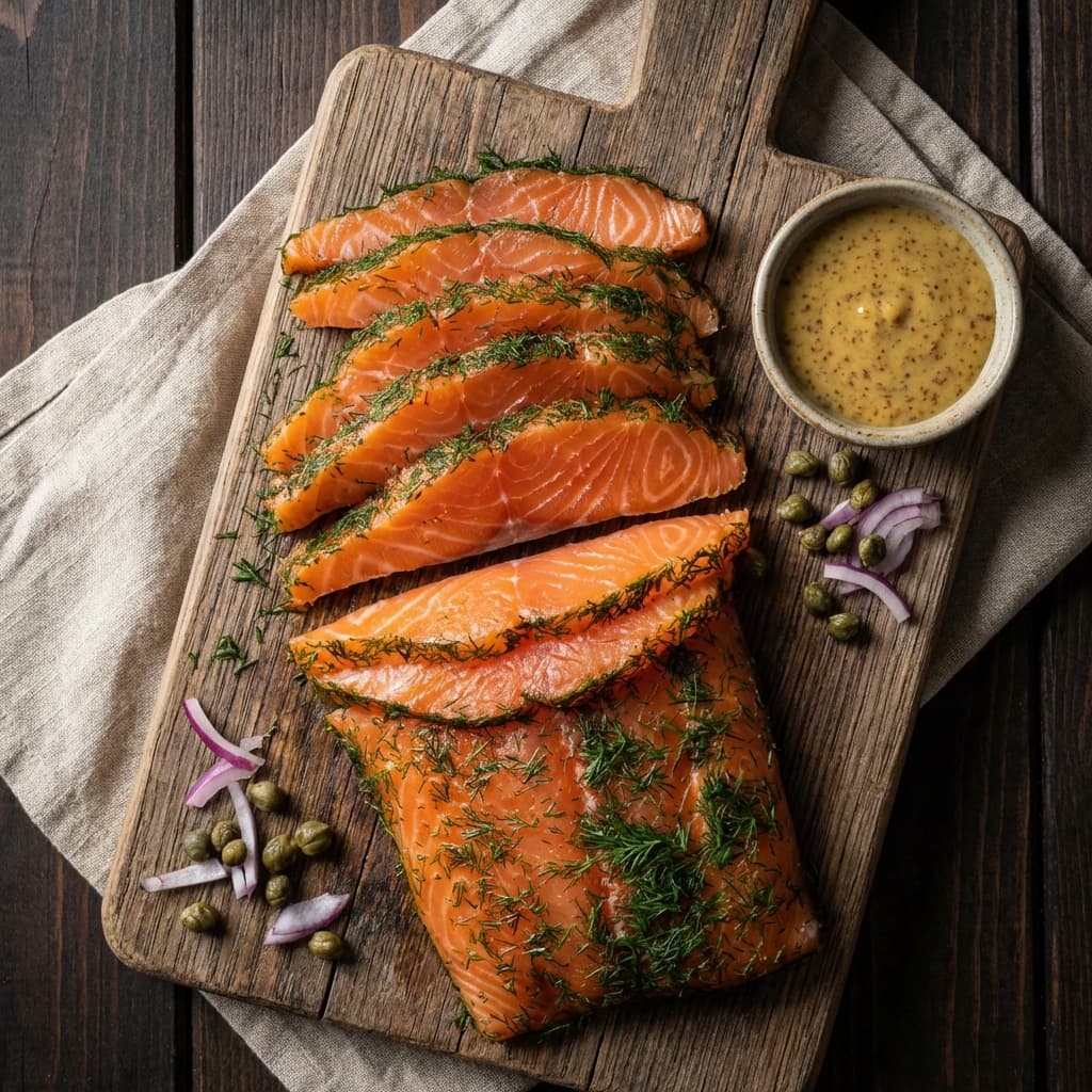 Gravlax: Cooking fish with salt and time. No heat required.