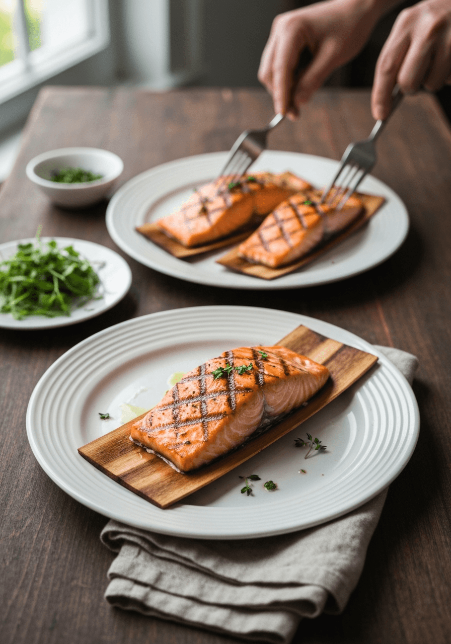 Grilled Salmon — Cedar Plank Style