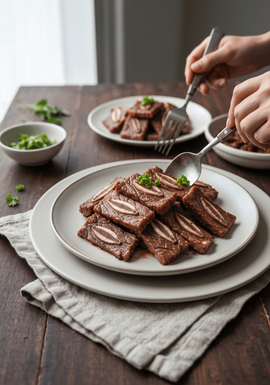 Korean BBQ Short Ribs — Kalbi: Sweet, savory, and utterly addictive, these Korean BBQ short ribs are a guaranteed crowd-pleaser. Thinly sliced and marinated to perfection, they're ready to grill in...