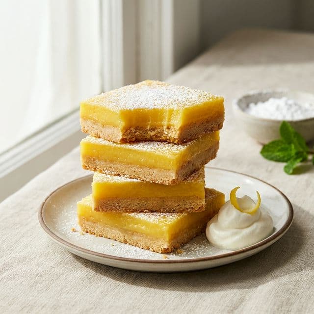 Lemon Bars with Buttery Shortbread Base: Tangy lemon curd meets buttery shortbread in this classic spring dessert. The par-baked crust guarantees a crisp, never-soggy base.