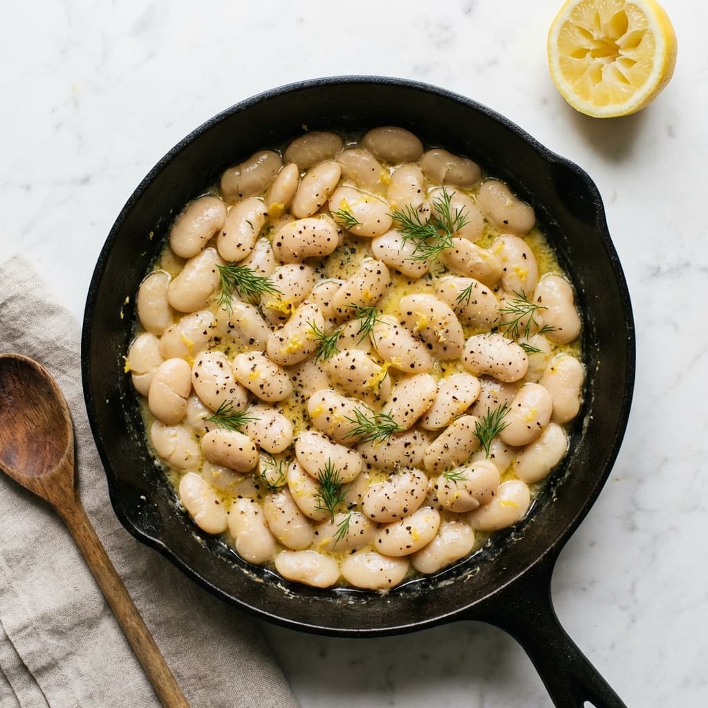 Lemon-Pepper Butter Beans (Creamy Skillet): Butter beans in a lemony sauce that tastes like summer and Sunday.