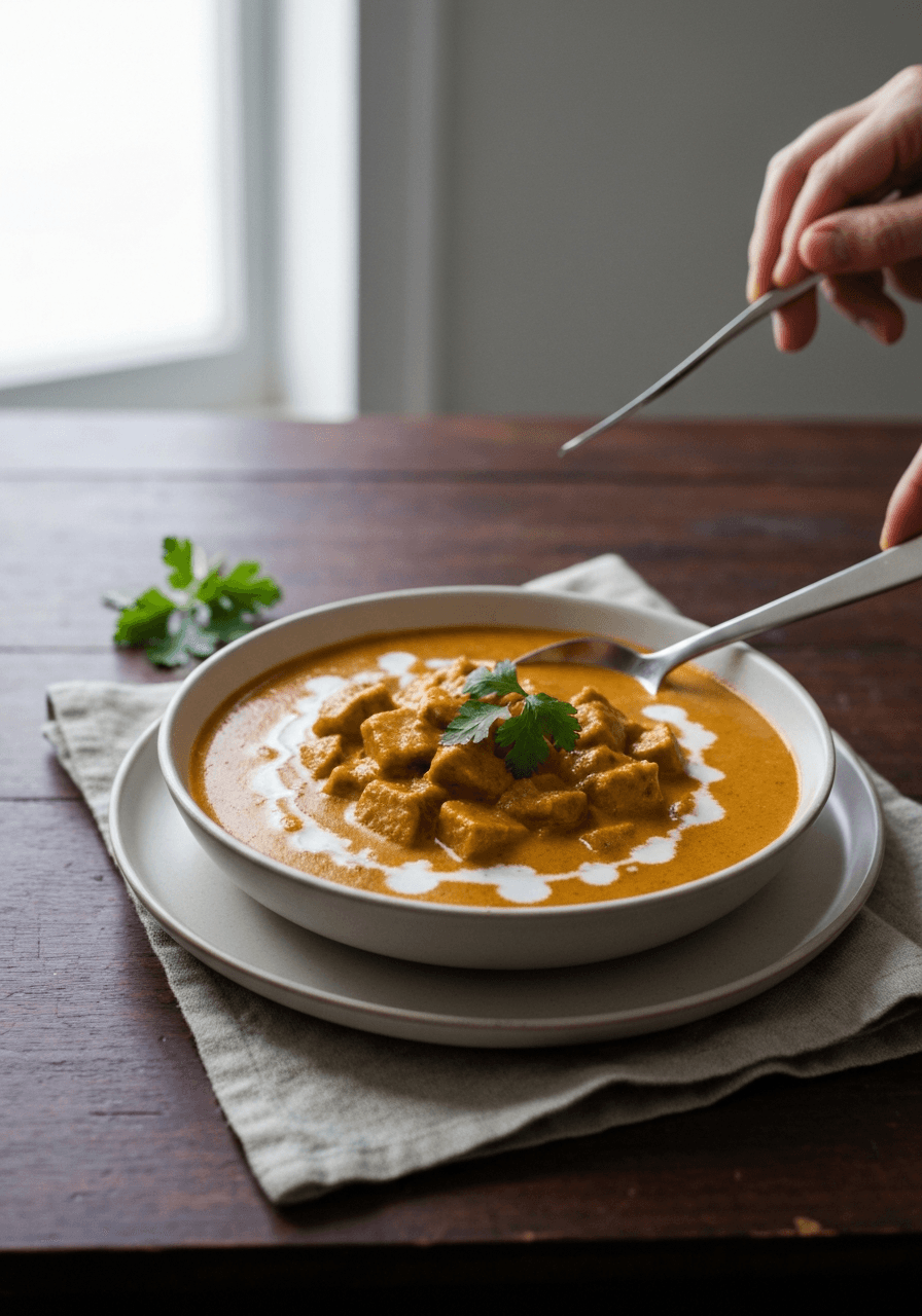 Experience the rich and mild flavors of Southern Thailand with this aromatic Massaman curry. Dry-roasted spices and creamy coconut milk create a symphony of warmth a...