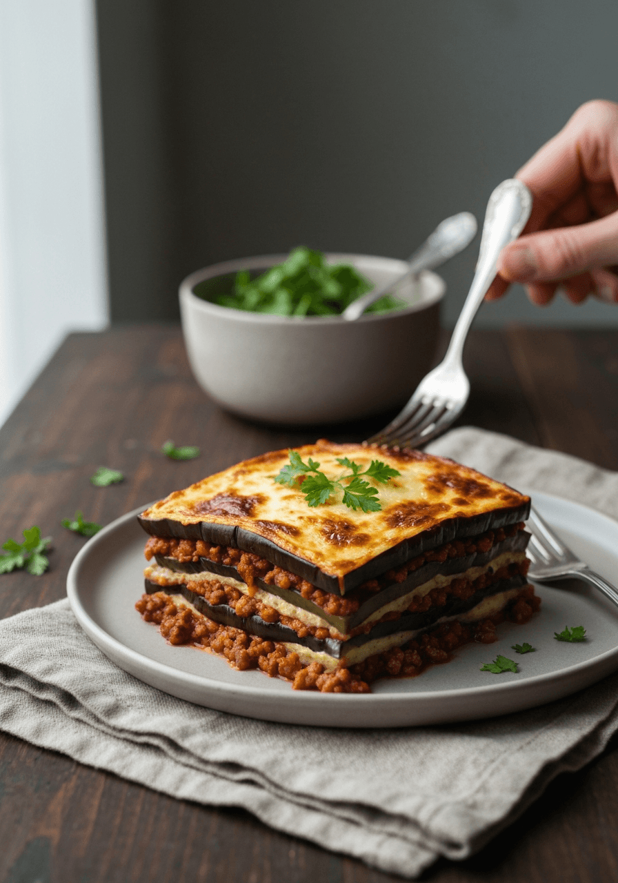 Moussaka — Greek Layers: Experience the authentic flavors of Greece with this classic moussaka recipe. Layers of eggplant, spiced meat sauce, and creamy béchamel create a comforting and satisfying ...