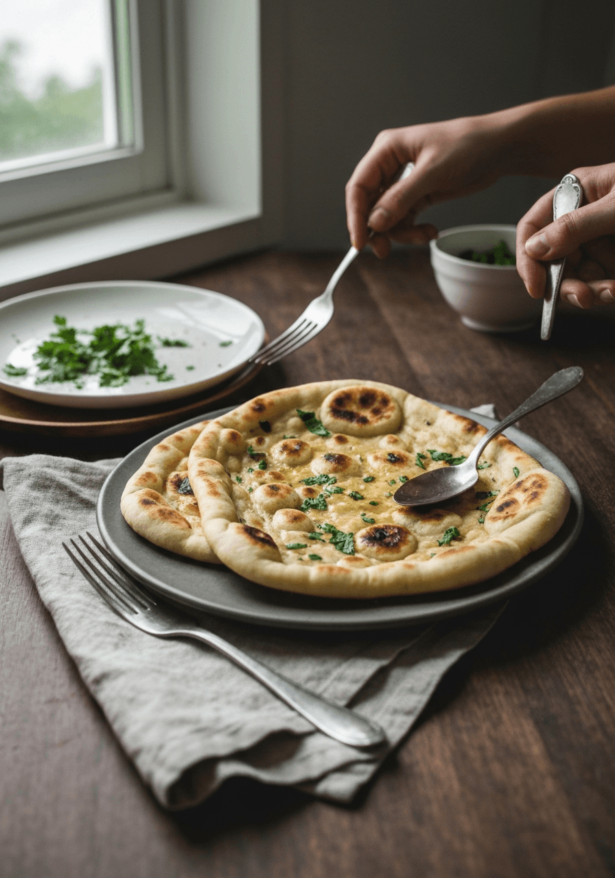 Naan Bread — Tandoor Style: Craving authentic tandoor-style naan? Our recipe uses a simple trick to achieve that perfect pillowy texture and smoky char, right in your own kitchen.