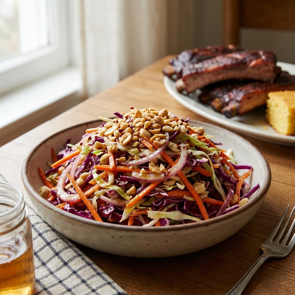 The greens vinegar bottle, turned into a slaw that bites back.