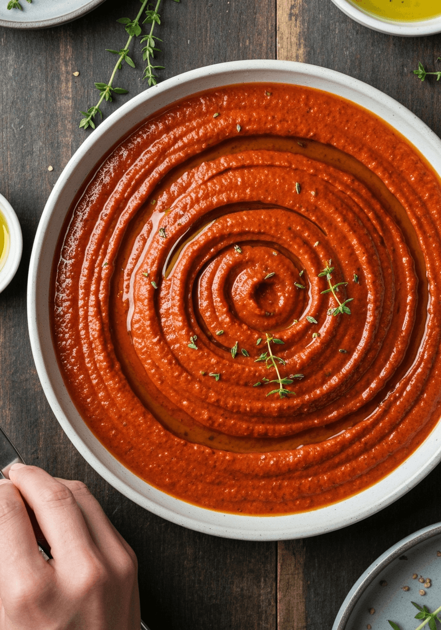 (RAW VEGAN) MarinaRA Sauce Recipe on a serving plate.