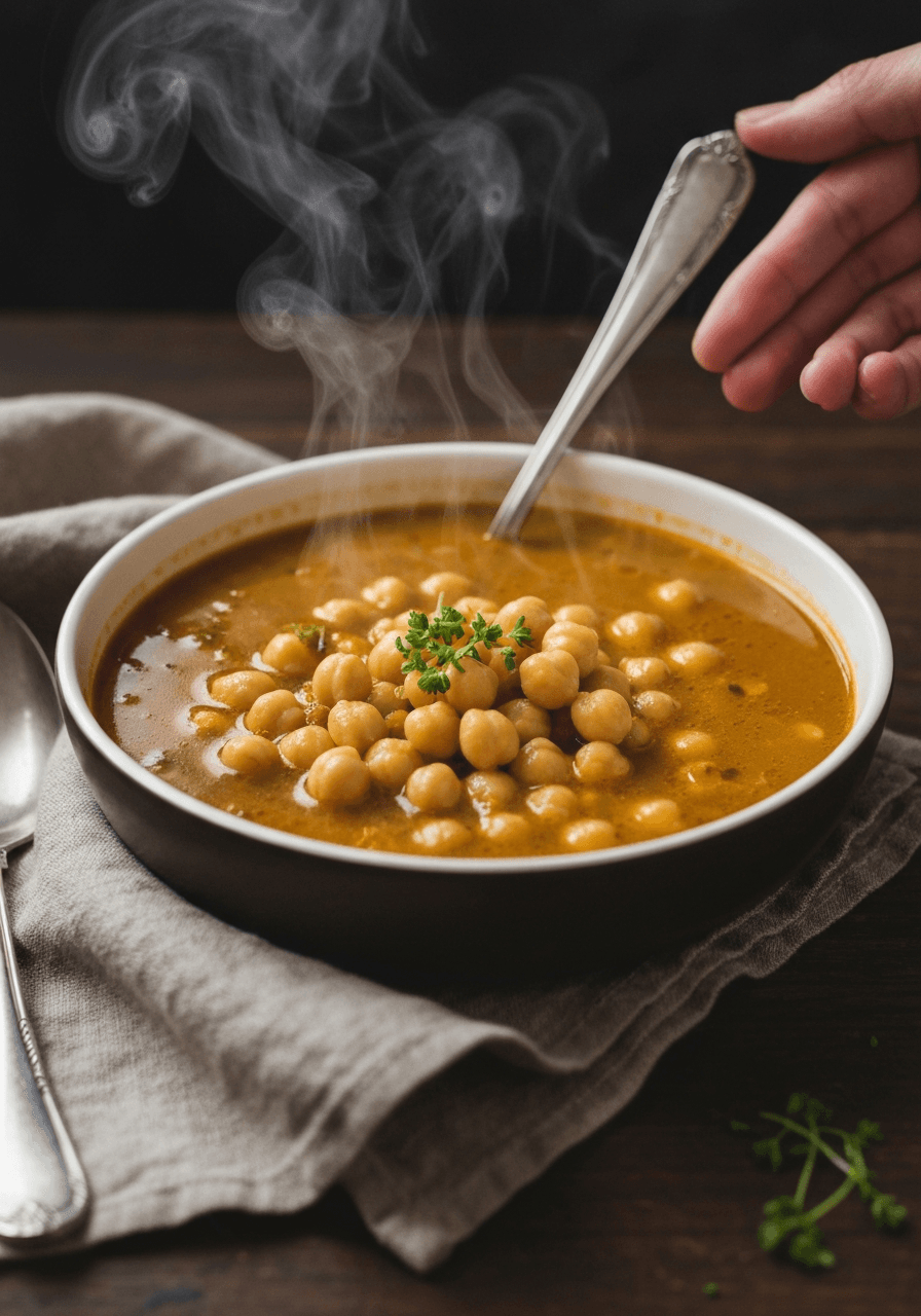 RICH Curry Chickpeas Recipe (Cooked, Vegan)
