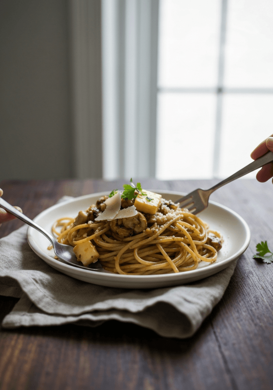 SF-Style Garlic Noodles recipe