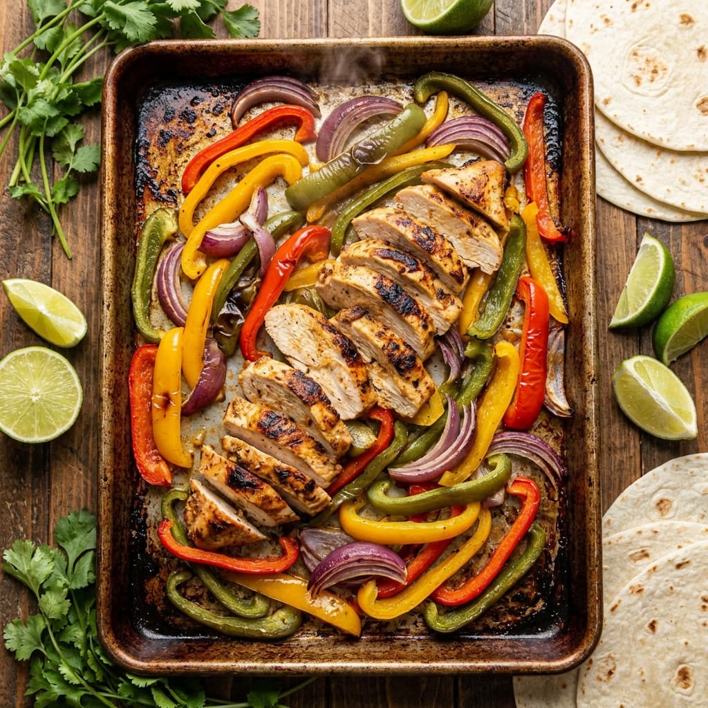 Sheet Pan Chicken Fajitas: Sheet pan chicken fajitas — minimal prep, maximum flavor, one pan cleanup.