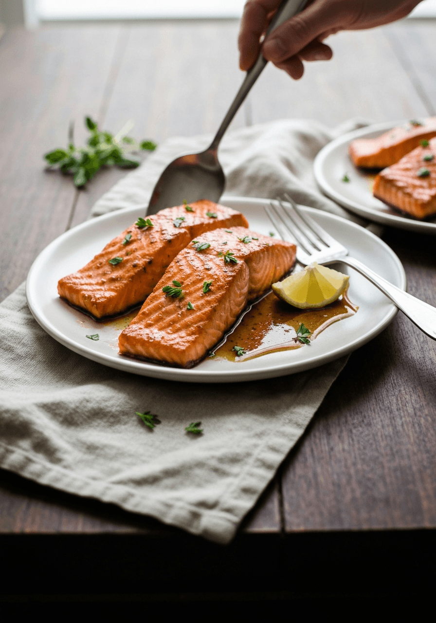 Sweet, savory, and irresistibly glazed, this teriyaki salmon is a weeknight showstopper. The secret? Glazing at the end for perfect caramelization.