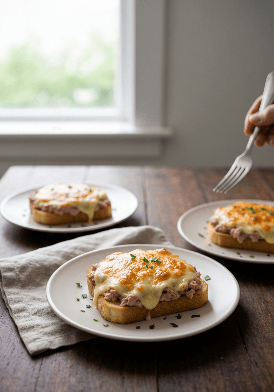 Tuna Melt — Open-Faced: A bubbly, cheesy, elevated take on the diner classic. Broiling brings out the best flavors and textures.